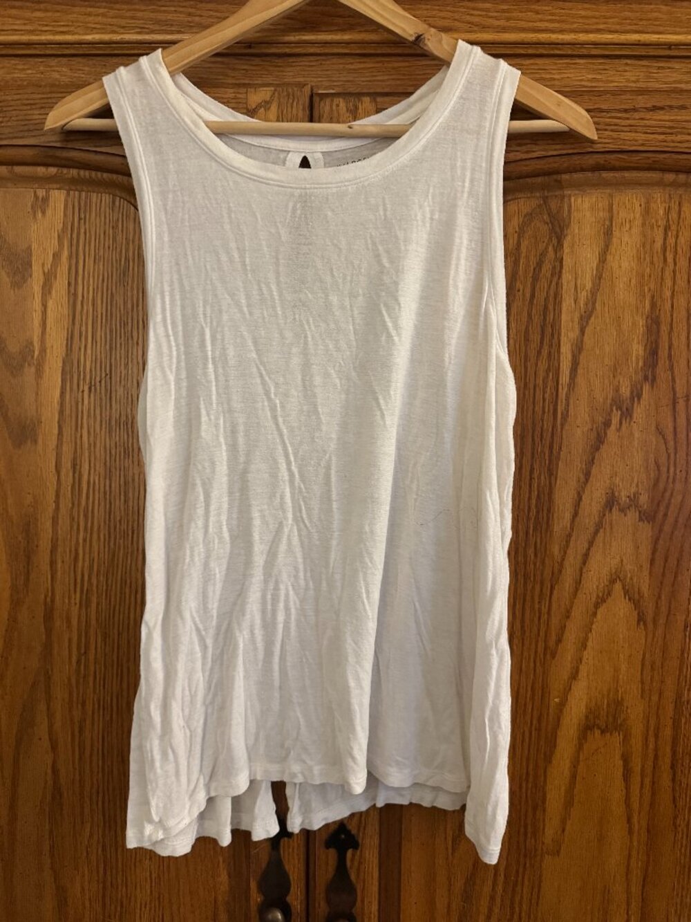 Halogen White Sleeveless Tank Top